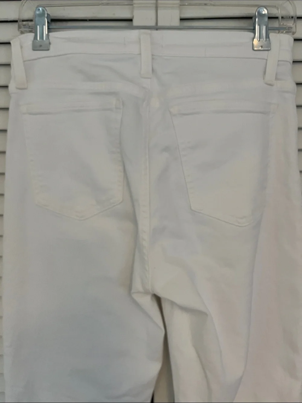 J Crew High Rise Toothpick Jeans White Sz 28Tall